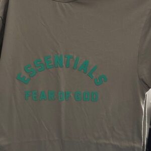 Fear of God Essentials dress in Olive with Teal Logo